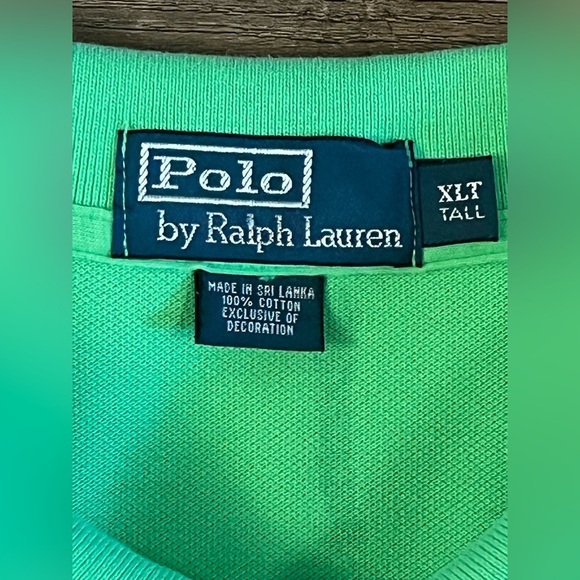 Polo Ralph Lauren Short Sleeve Knit Green Polo Mens XLT Big & Tall Vintage D24 - Picture 4 of 6